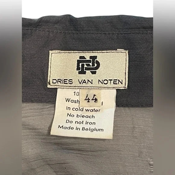 Dries Van Noten 1994 Spring/Summer 1st Runway Collection sheer black silk Sz:44 - Picture 7 of 10